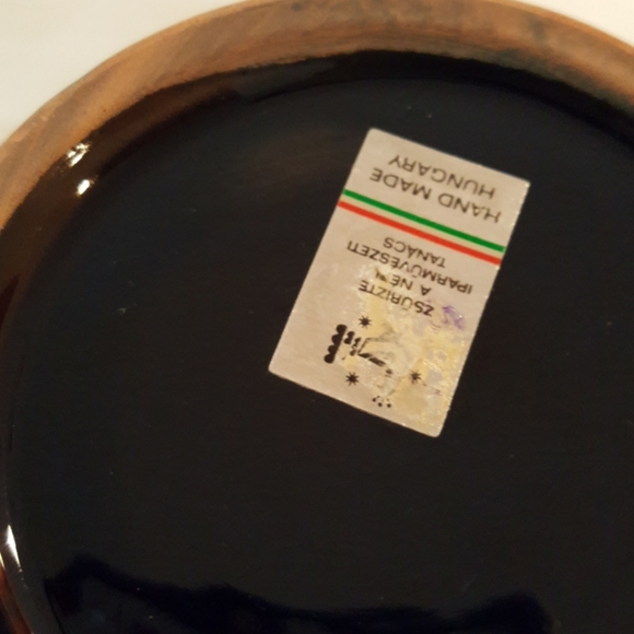 Hungarian Pottery 4 pieces total vases & plates - Picture 4 of 14